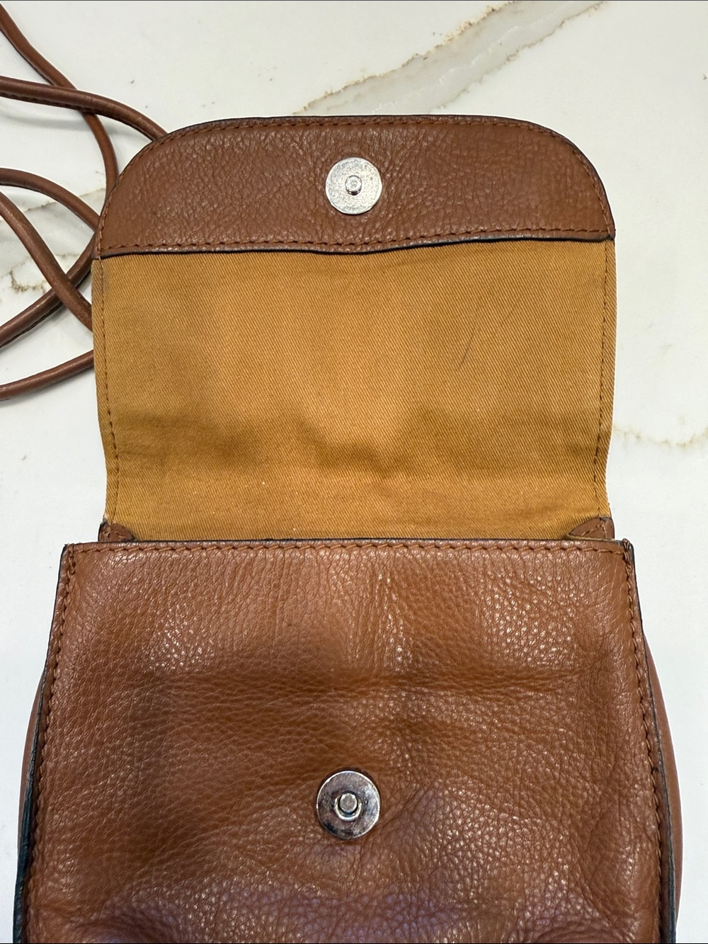 Fossil Brown Leather Crossbody with Multicolor Bead Accents - Picture 7 of 11